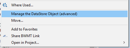 Calling the ADSO administration from Eclipse